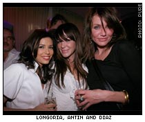 Eva Longoria, Robin Antin and Cameron Diaz party at Pure