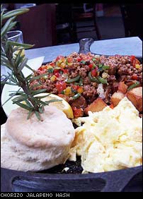 Hash House a Go Go Las Vegas Chorizo Jalapeno Hash [photo by Michelle Snow]