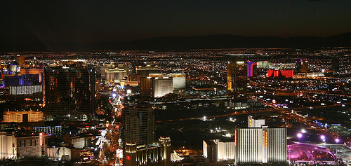 Looking south down the Strip