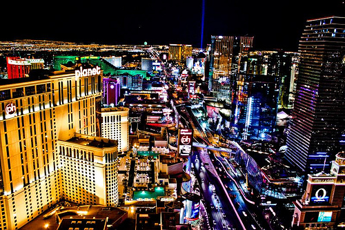 The Strip in neon